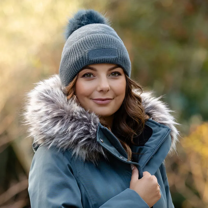 LeMieux Pom Pom Beanie Hat - Petrol-4