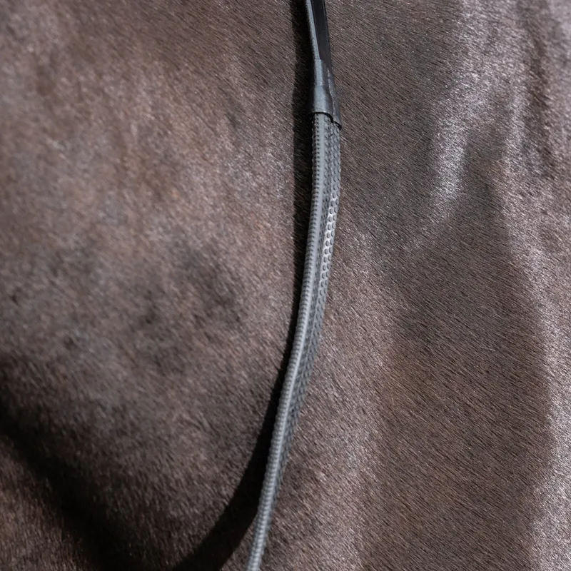 LeMieux Rubber Reins - Black-1