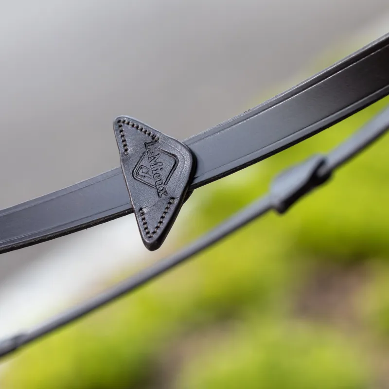 LeMieux Rubber Reins - Black-2