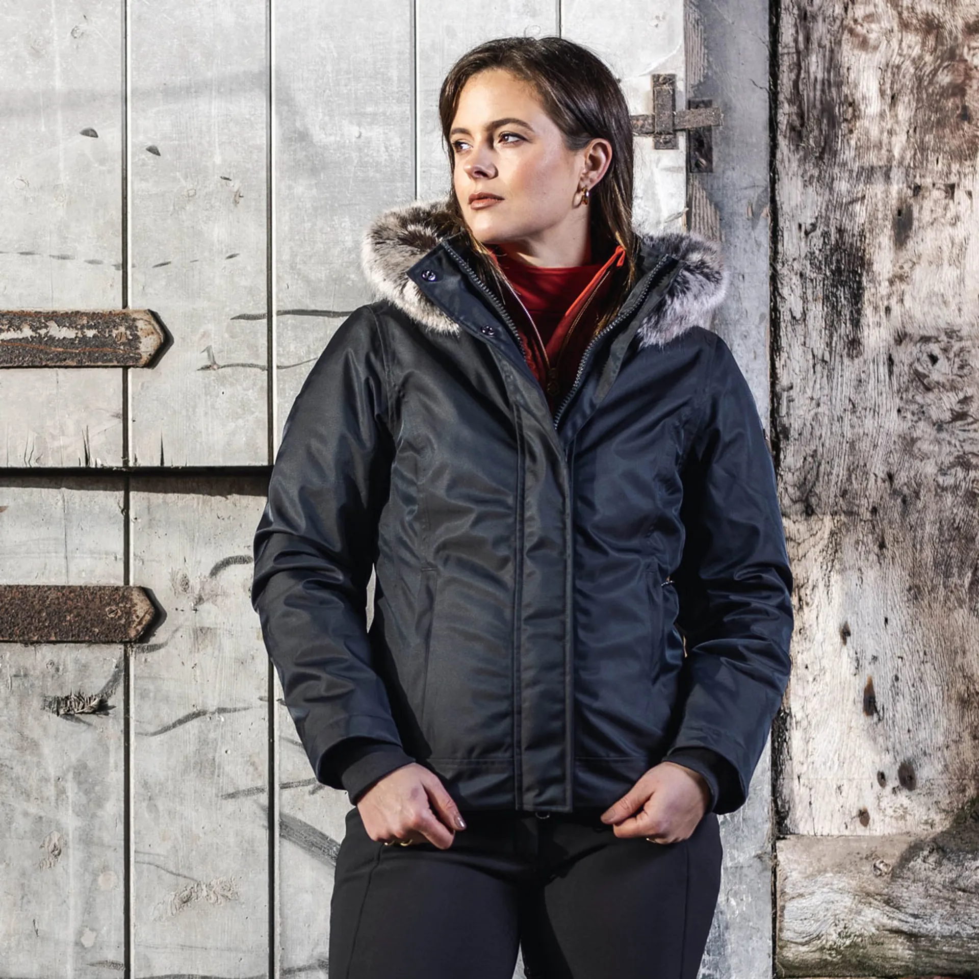 Lemieux Womens Waterproof Zip Neck Jacket Perri Black