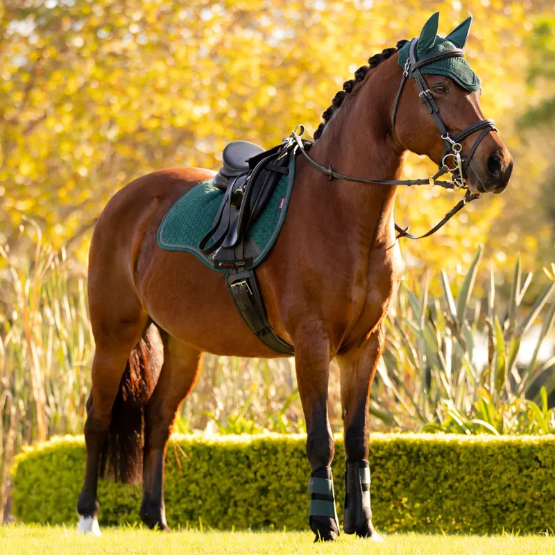 LeMieux Suede GP Square Saddlecloth - Spruce-1