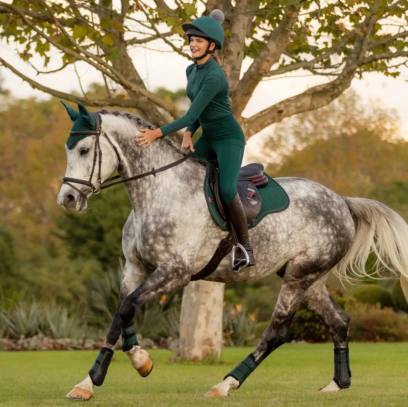 LeMieux Suede GP Square Saddlecloth - Spruce-4