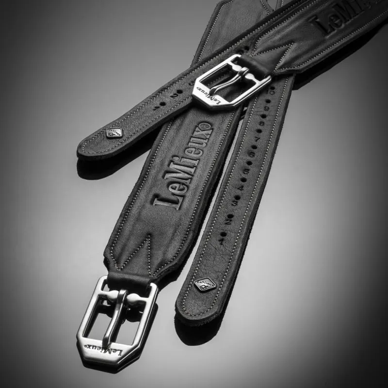 LeMieux Vector Pro Stirrup Leathers - Black-1