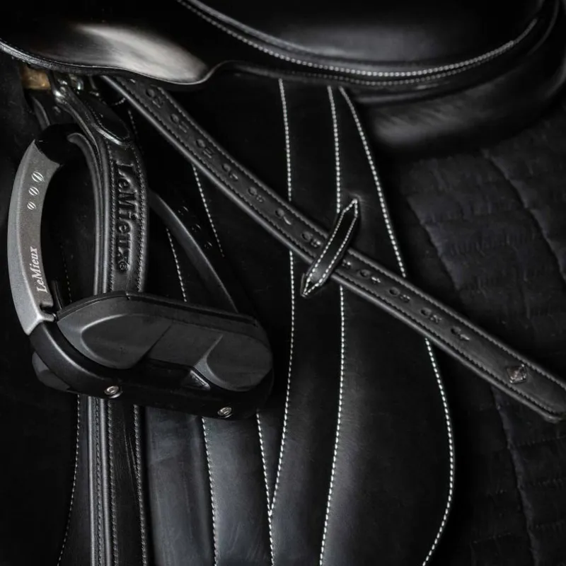 LeMieux Vector Stirrup Leathers - Black-2