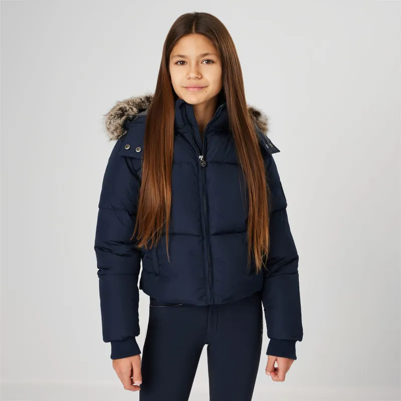 LeMieux Young Rider Gia Junior Girls Puffer Jacket - Navy-2