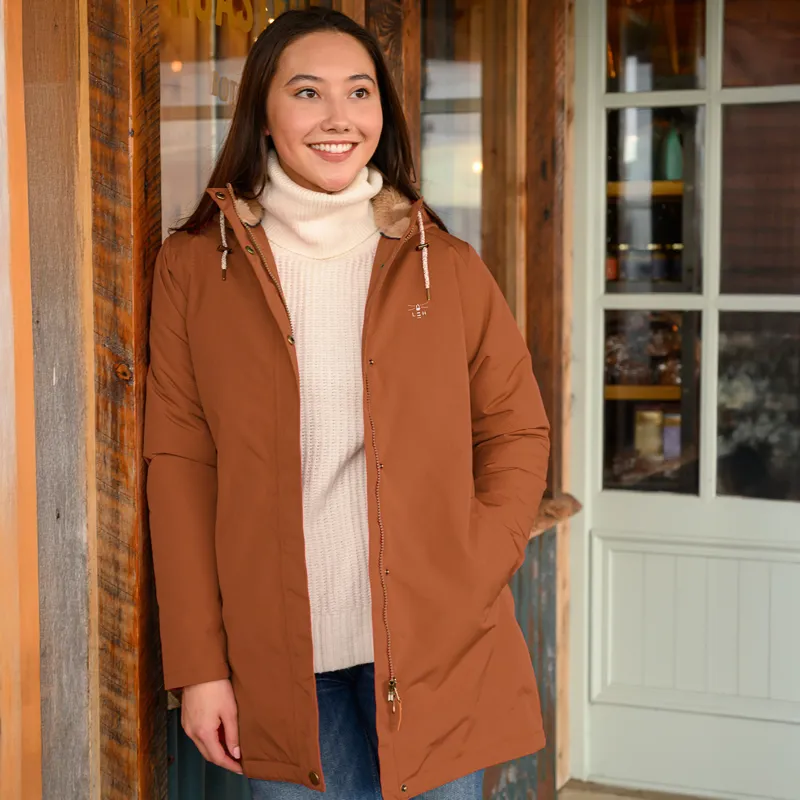 Lighthouse Scarlet Womens Waterproof Coat - Rust-7