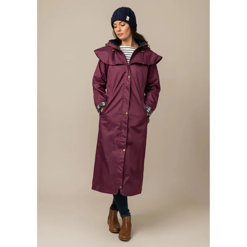Lighthouse Outback Ladies Full Length Waterproof Jacket - Plum-3