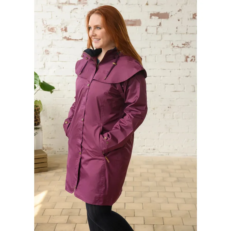 Lighthouse Outrider Ladies 3/4 Length Waterproof Jacket - Plum-1