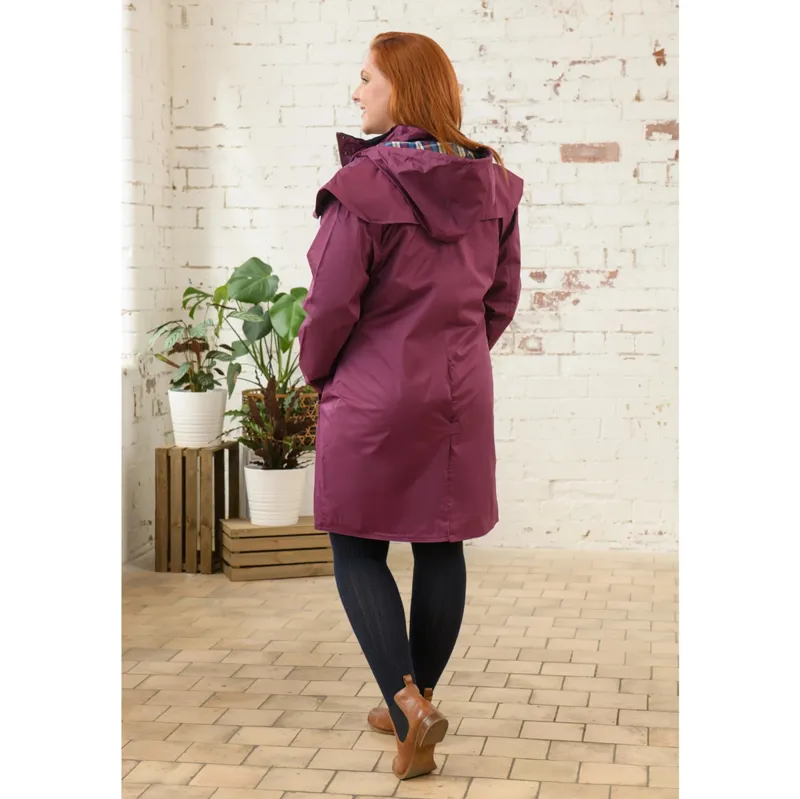 Lighthouse Outrider Ladies 3/4 Length Waterproof Jacket - Plum-2