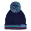 Lighthouse Bobbie Junior Bobble Hat - Pink Purple Teal Stripe