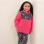 Lighthouse Cassie Junior Girls Fleece Jumper - Pink/Floral Print