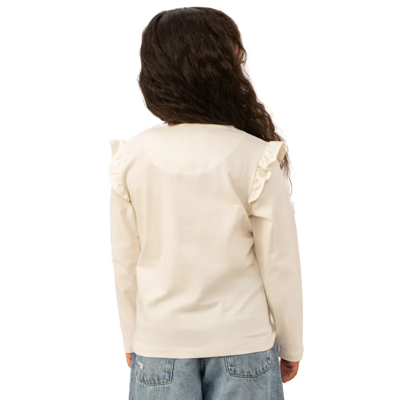 Lighthouse Causeway Junior Girls Long Sleeve Tee - Floral Heart-4