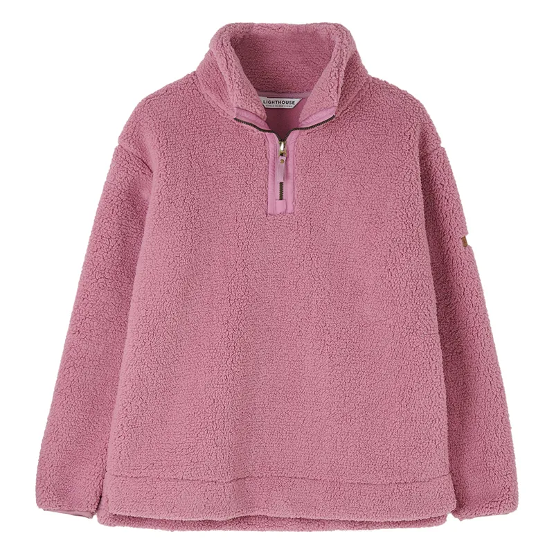 Lighthouse Coast Womens 1/2 Zip Fleece - Wild Rose-5
