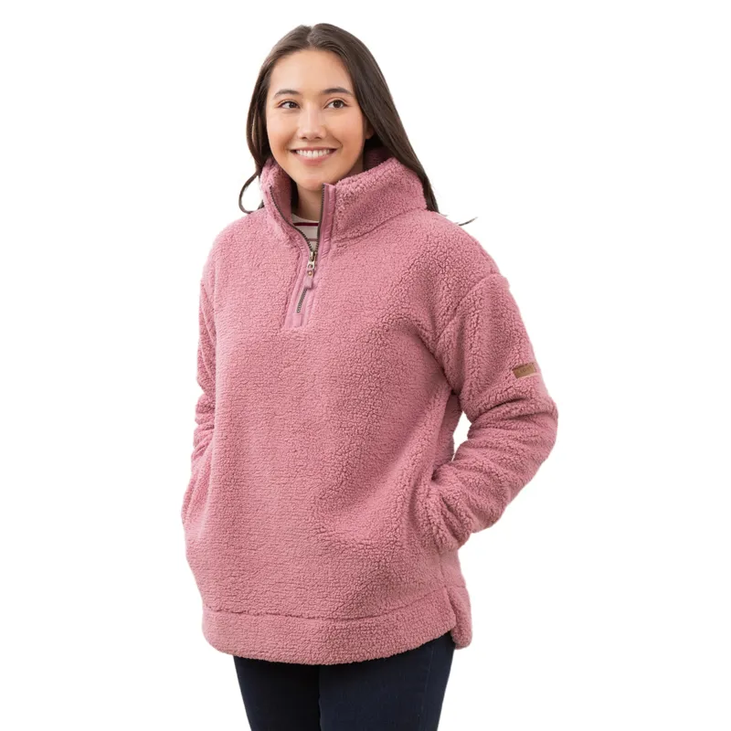 Lighthouse Coast Womens 1/2 Zip Fleece - Wild Rose-1