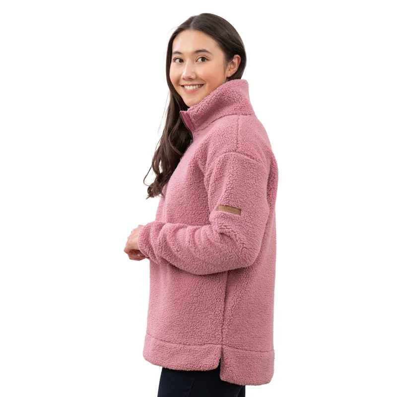 Lighthouse Coast Womens 1/2 Zip Fleece - Wild Rose-4