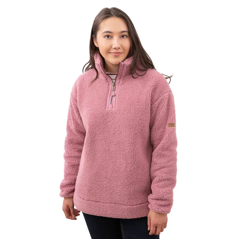 Lighthouse Coast Womens 1/2 Zip Fleece - Wild Rose-2
