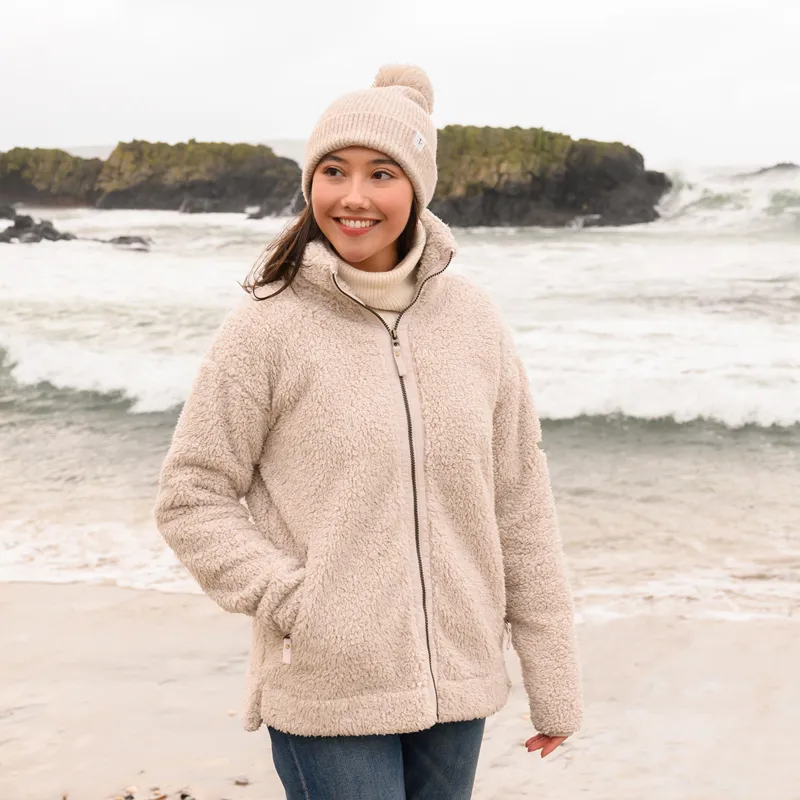 Lighthouse Cobh Womens Full Zip Bonded Fleece - Irish Cream-9