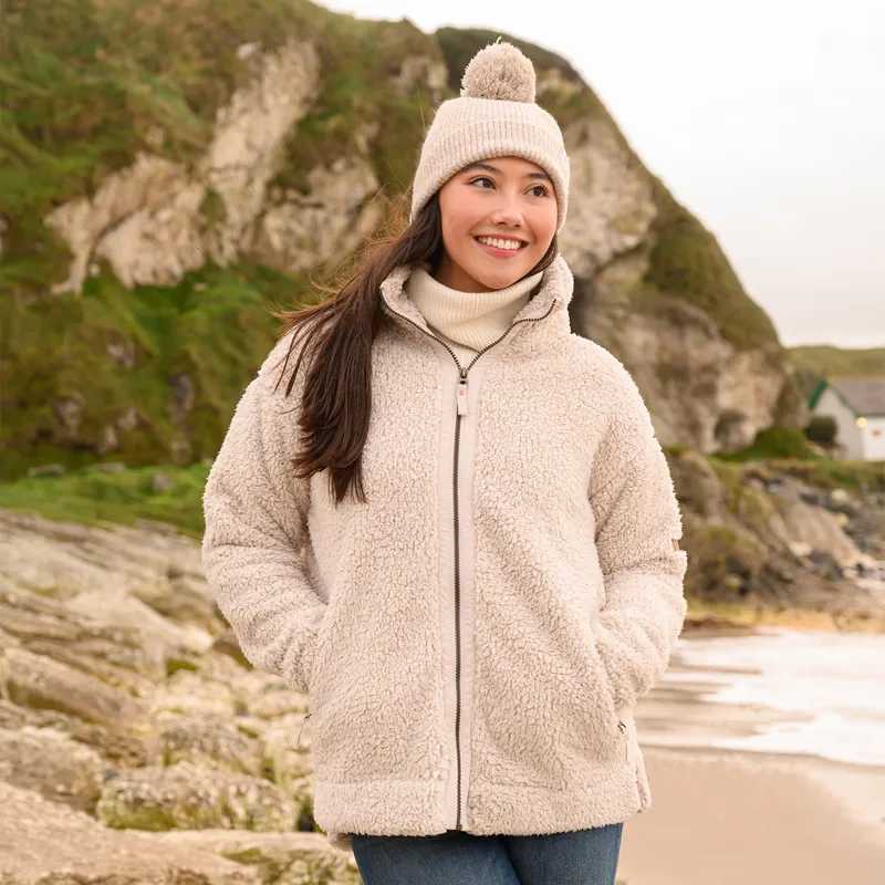 Lighthouse Cobh Womens Full Zip Bonded Fleece - Irish Cream-10