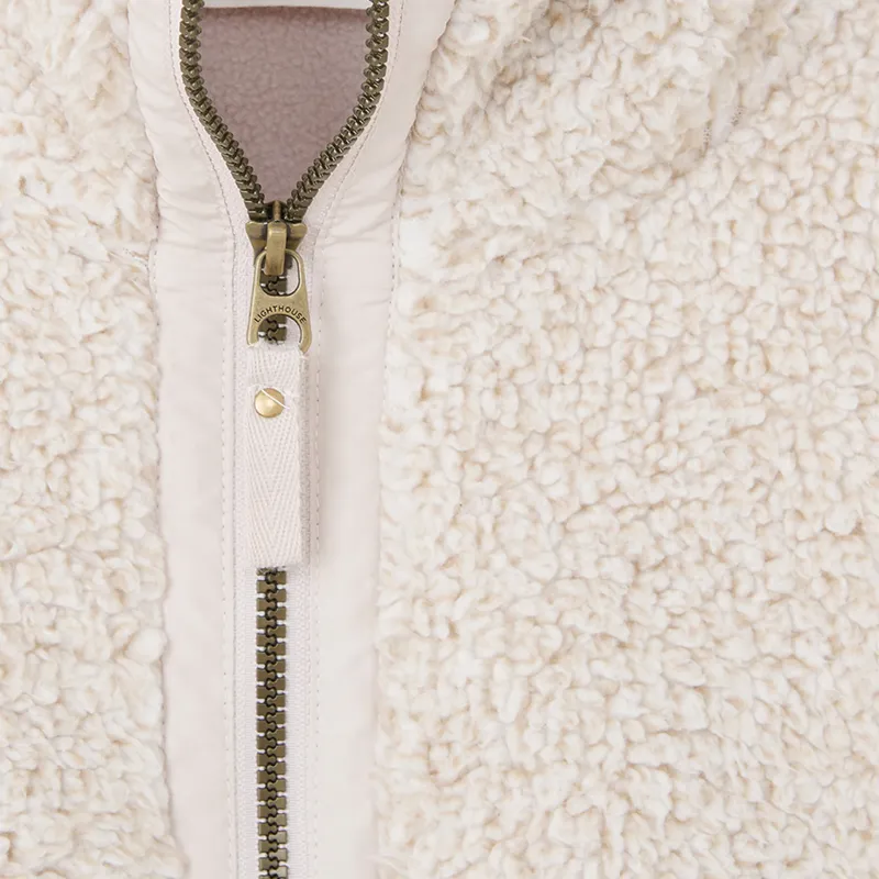 Lighthouse Cobh Womens Full Zip Bonded Fleece - Irish Cream-8