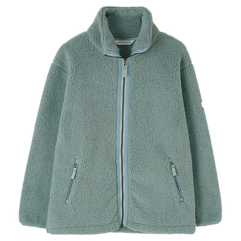 Lighthouse Cobh Womens Full Zip Bonded Fleece - Sage-5