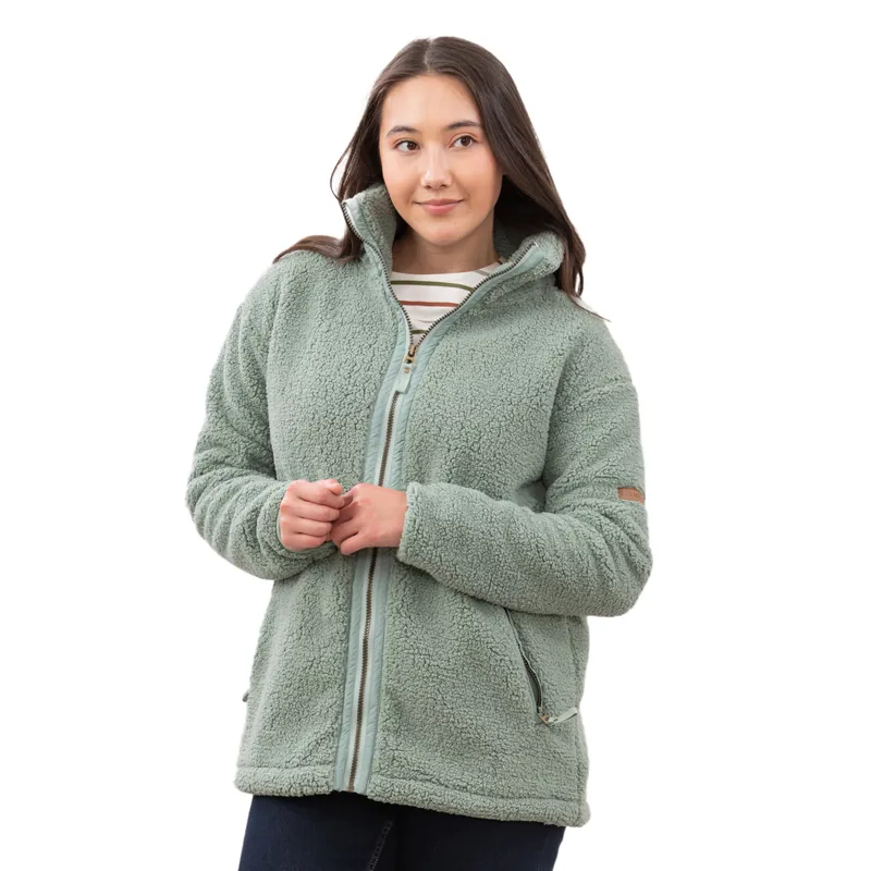 Lighthouse Cobh Womens Full Zip Bonded Fleece - Sage-1