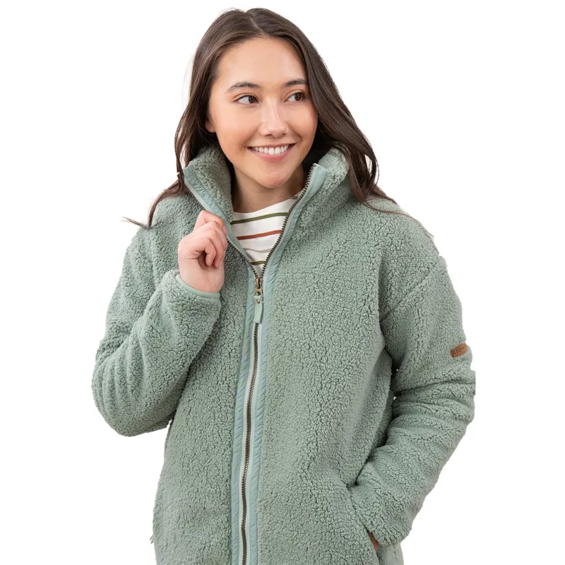 Lighthouse Cobh Womens Full Zip Bonded Fleece - Sage-2