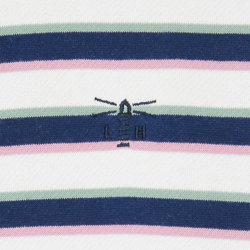 Lighthouse Haven II Womens Brushed Jersey - Navy/Sage/Rosa Stripe-7