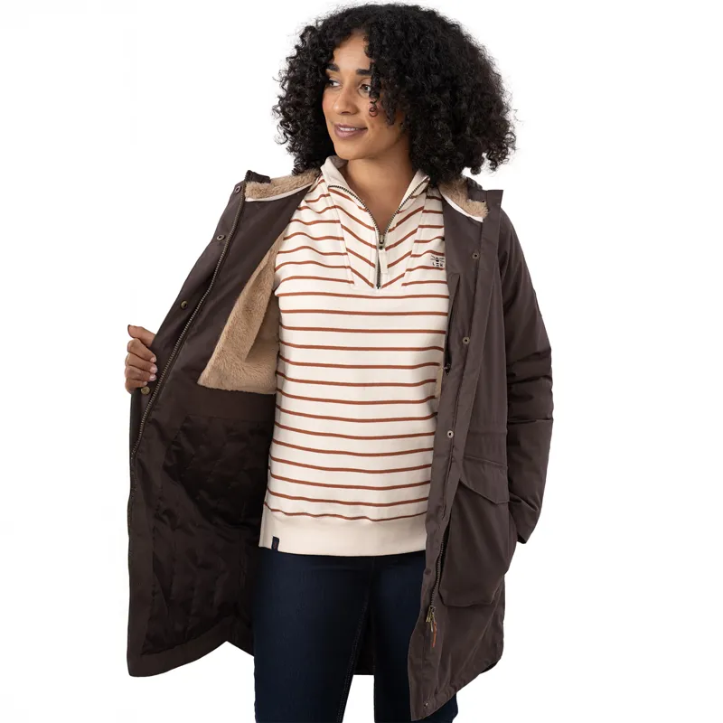 Lighthouse Isobel Womens Waterproof Long Coat - Cocoa-11