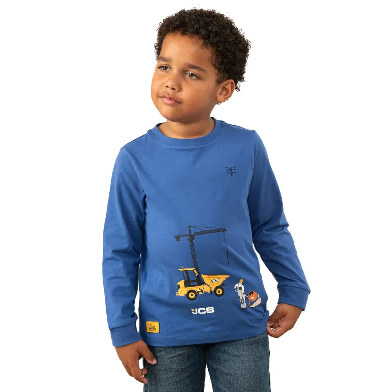 Lighthouse Oliver Junior Boys Long Sleeve Sweater - JCB Dumpster Print-1