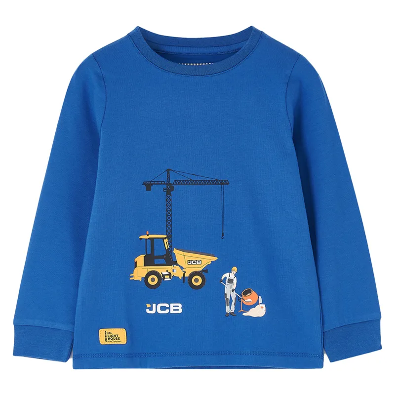 Lighthouse Oliver Junior Boys Long Sleeve Sweater - JCB Dumpster Print-2