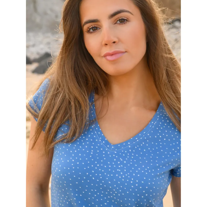 Lighthouse Ariana Ladies Short Sleeve T-Shirt - Marine Blue Dot-4