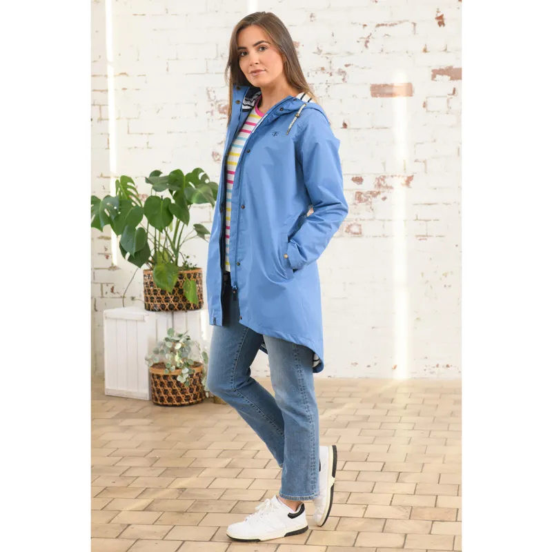Lighthouse Beachcomber Ladies Long Waterproof Jacket - Marine Blue-2