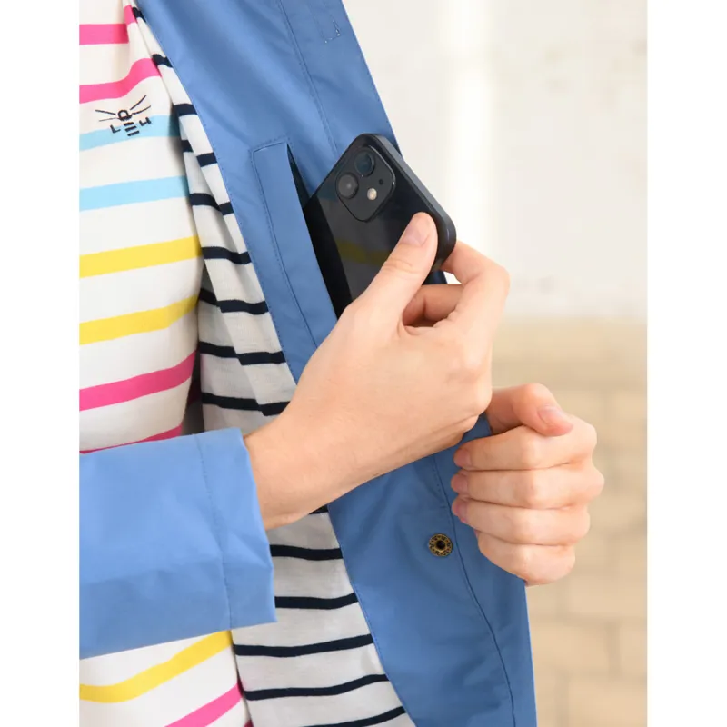 Lighthouse Beachcomber Ladies Long Waterproof Jacket - Marine Blue-4