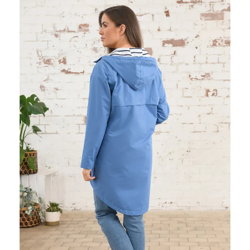 Lighthouse Beachcomber Ladies Long Waterproof Jacket - Marine Blue-5