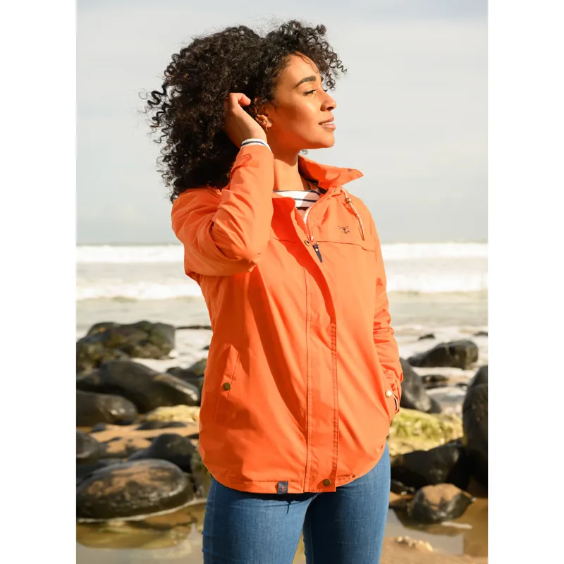 Lighthouse Beachcomber Ladies Waterproof Jacket - Orange-5