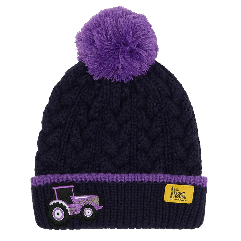 Lighthouse Bobbie Junior Bobble Hat - Purple Tractor