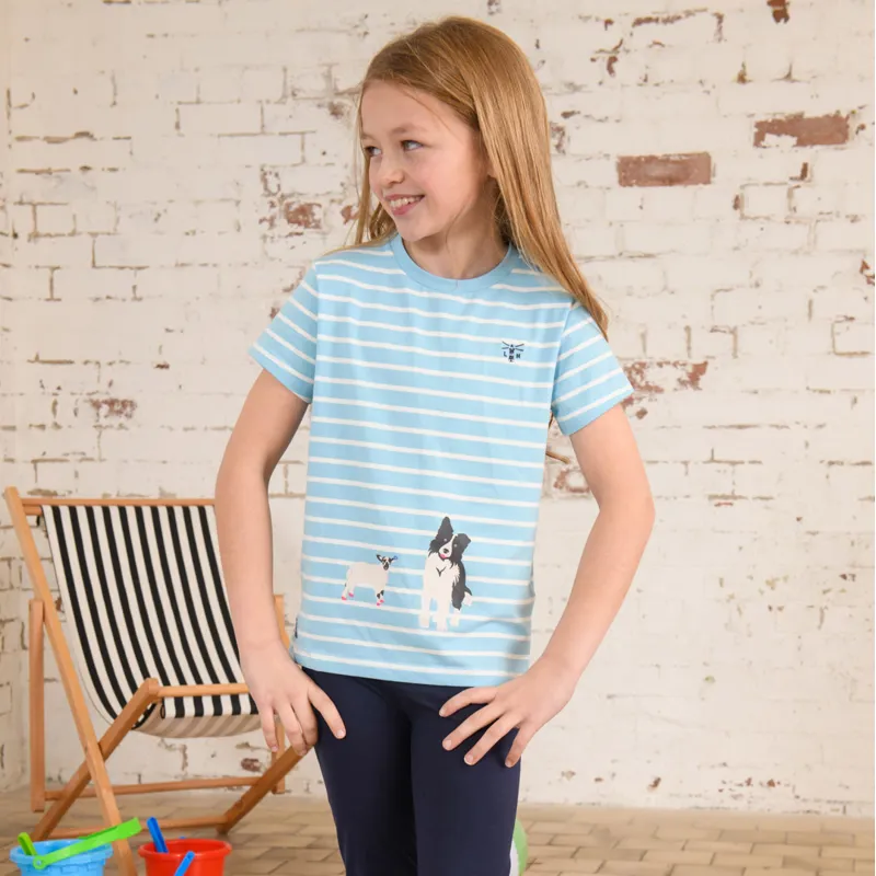 Lighthouse Causeway Junior Short Sleeve Tee - Sheepdog Print-2