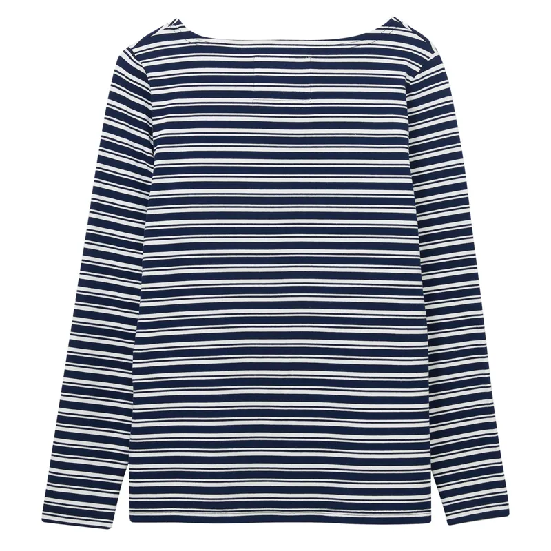 Lighthouse Causeway Long Sleeve Ladies Top - Navy Stripe-2