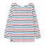 Lighthouse Causeway Long Sleeve Ladies Top - Rhubarb/Teal Stripe