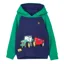 Lighthouse Jack Junior Boys Hoodie - Green/Tractor Print