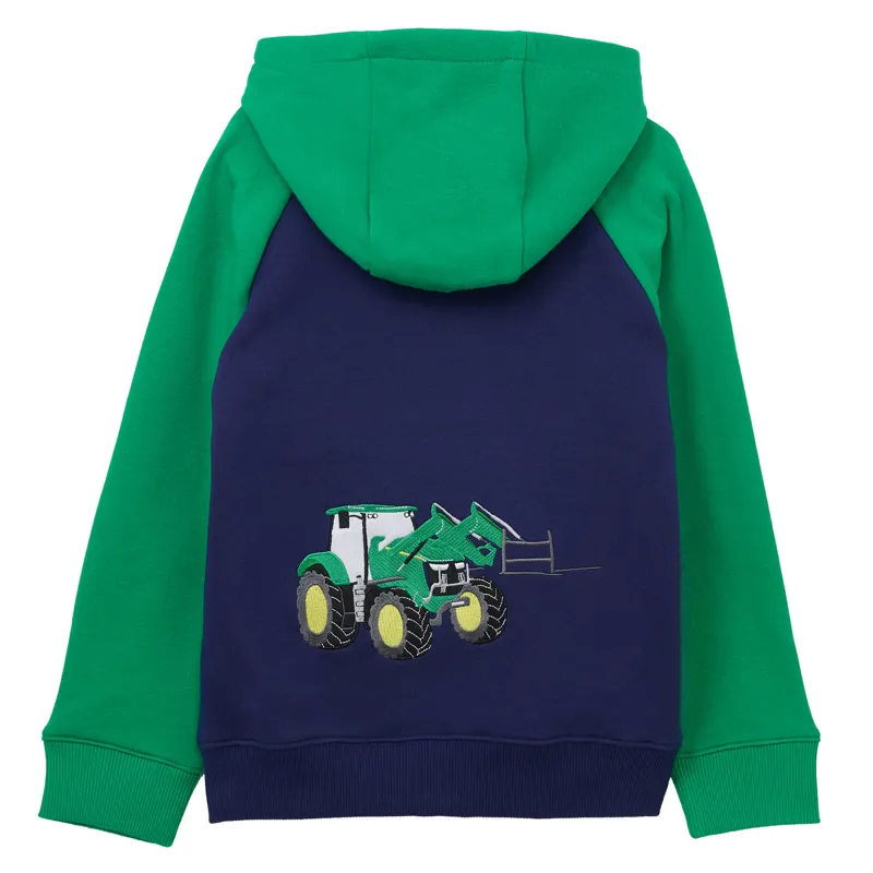 Lighthouse Jackson Junior Boys Full Zip Hoodie - Green Tractor Print-1