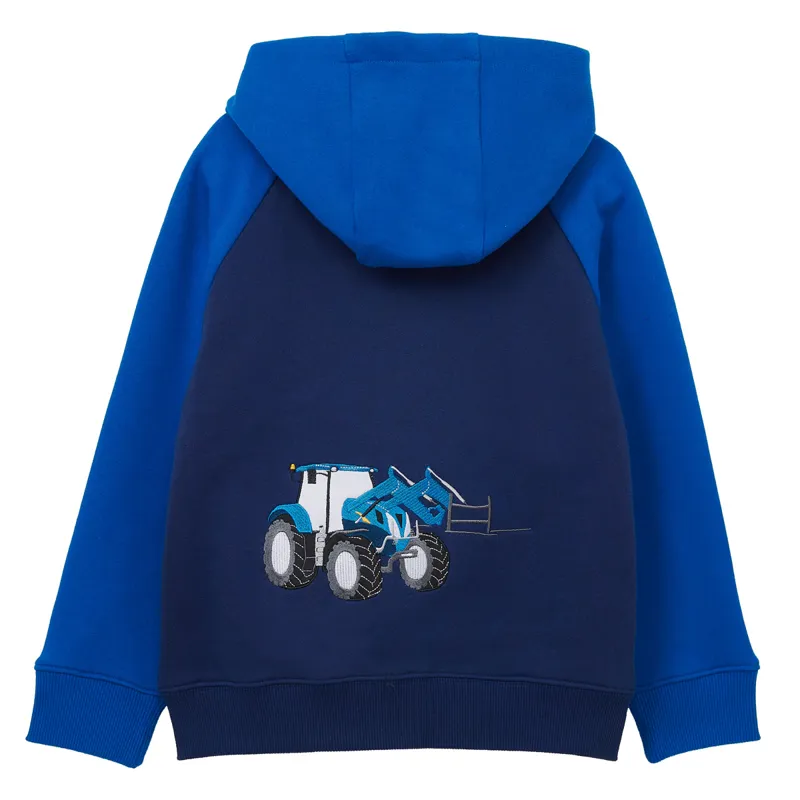 Lighthouse Jackson Junior Boys Full Zip Hoodie - Blue Tractor Print-1