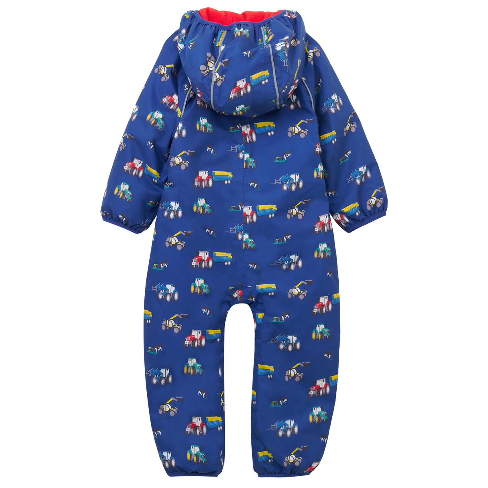 Lighthouse Jamie Junior Boys Waterproof Puddlesuit Blue Tractor