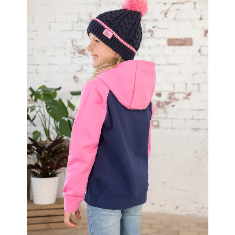 Lighthouse Jill Junior Girls Hoodie - Sweet Pea/Tractor Print-3