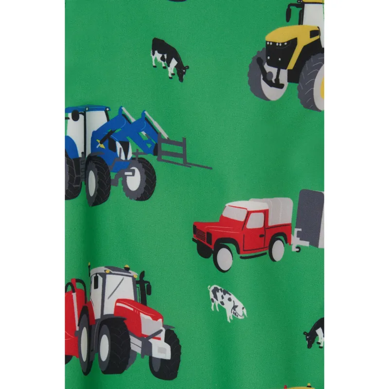 Lighthouse Jude Junior Boys Waterproof Puddlesuit - Peagreen Tractor-2