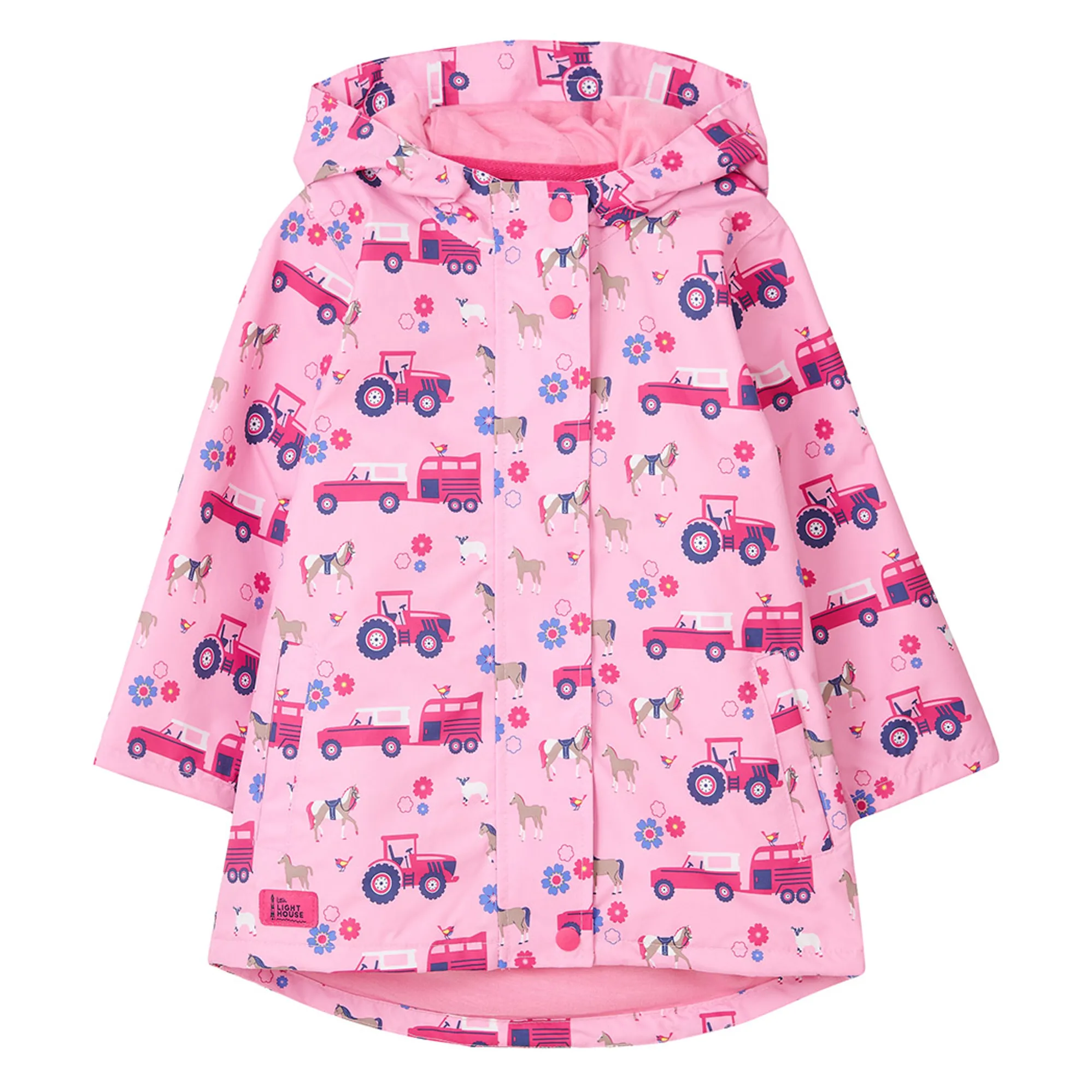 Lighthouse Olivia Junior Girls Waterproof Jacket Blush Pink Farm