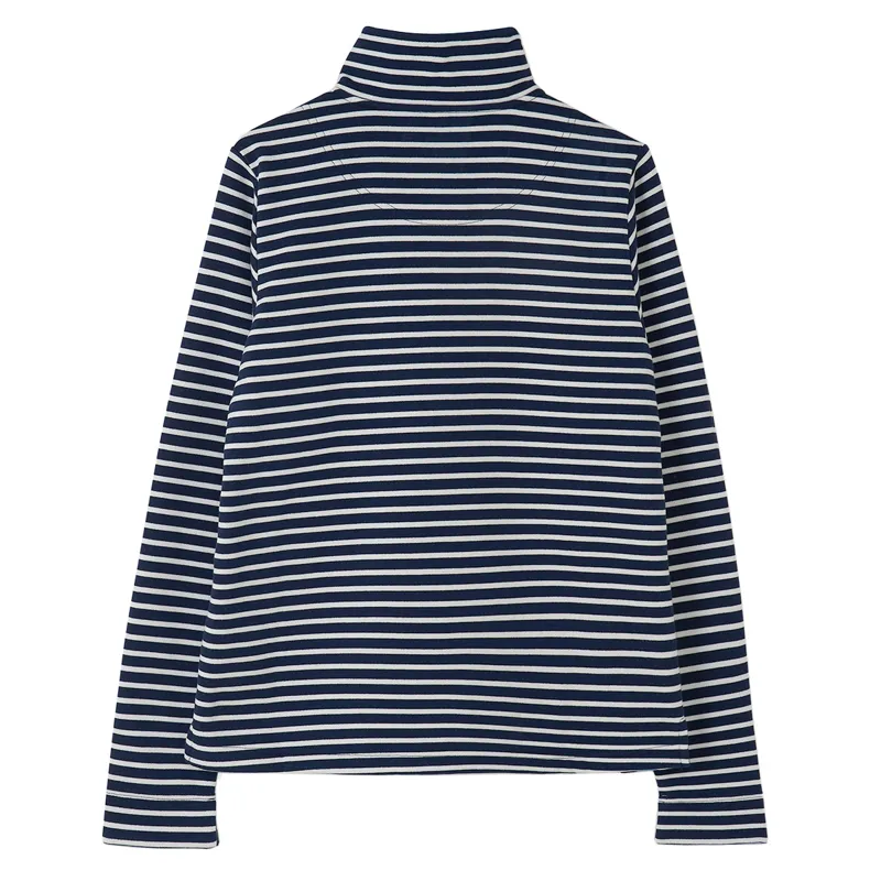 Lighthouse Shore Ladies 1/4 Zip Sweater - Midnight Stripe-1