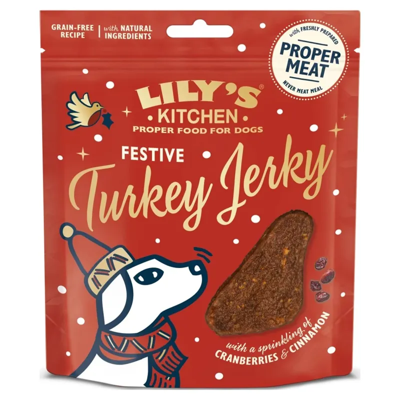Lily's Kitchen Limited Edition Festive Turkey Jerky Dog Treats