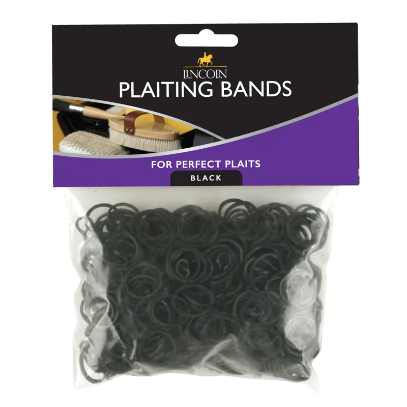 Lincoln Plaiting Bands - Black