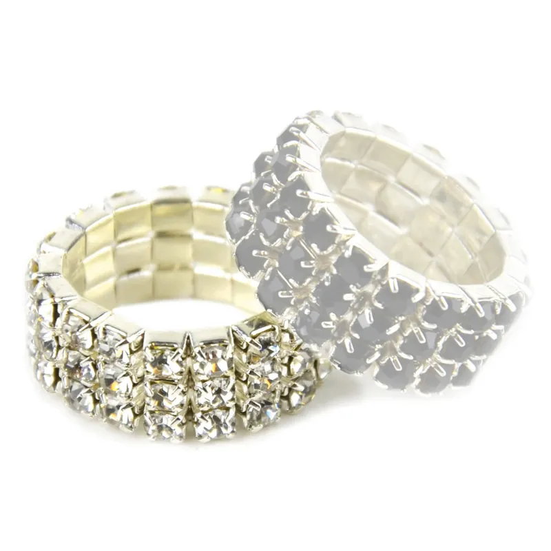 Lincoln Diamante Plaiting Bands 20 Pack - Silver